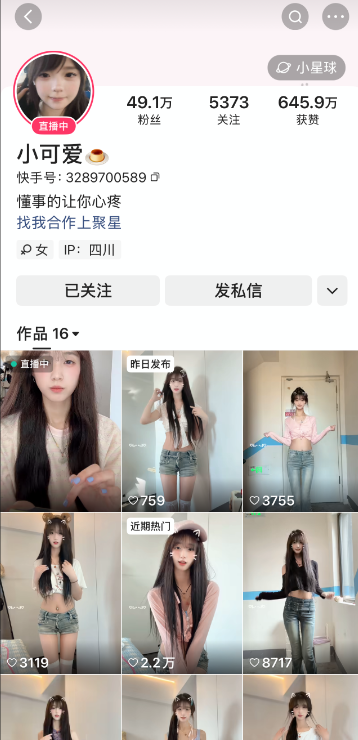 快手小可爱私人定制