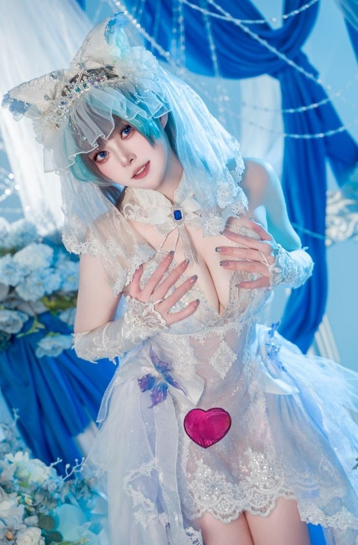 Natsuko夏夏子 – 碧蓝航线 柴郡婚纱-最佳coser