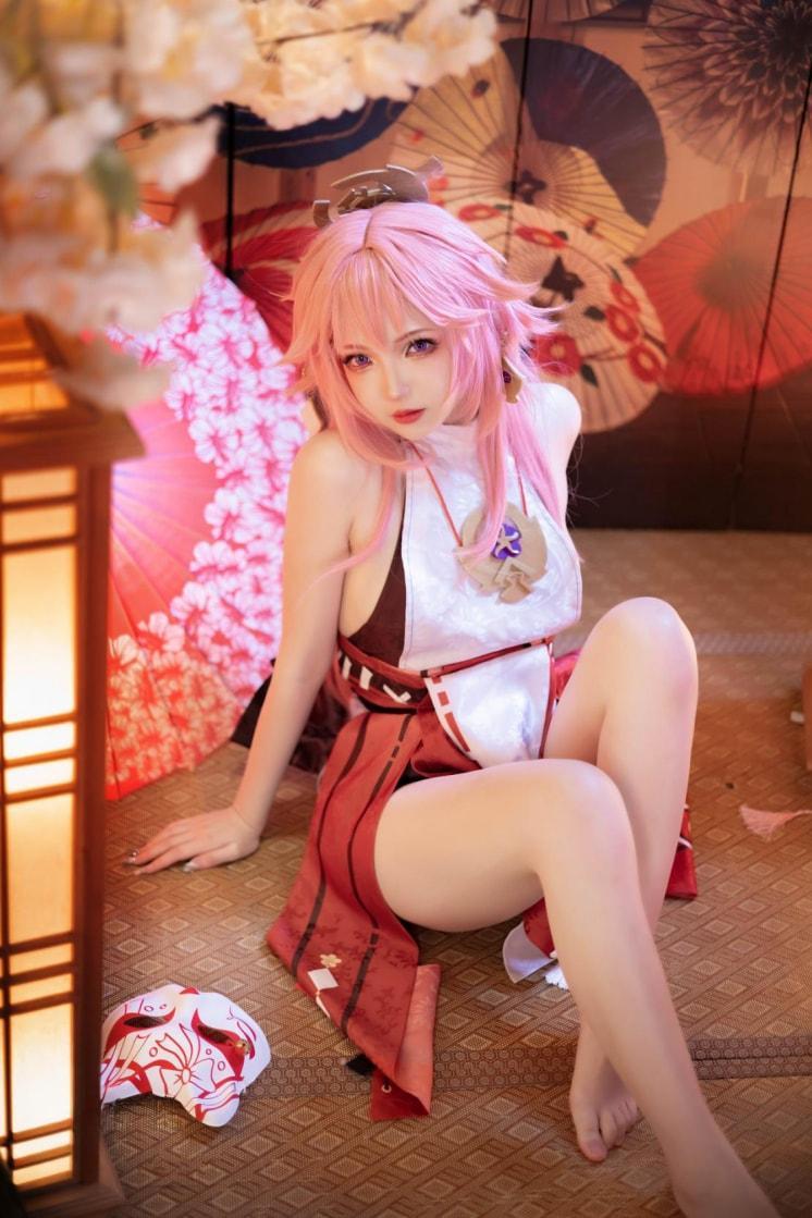 雪晴Astra 八重神子 (原神)-性感美女